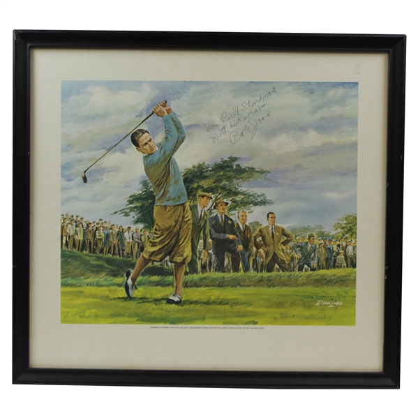 Bobby Jones Signed Dom Lupo Grand Slam British OPEN at Hoylake Print - Only One Known JSA FULL