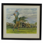 Bobby Jones Signed Dom Lupo Grand Slam British OPEN at Hoylake Print - Only One Known JSA FULL