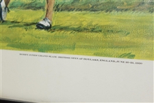 Bobby Jones Signed Dom Lupo Grand Slam British OPEN at Hoylake Print - Only One Known JSA FULL