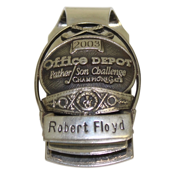 Robert Floyds 2003 Office Depot Father/Son Contestant DeMille Money Clip with COA