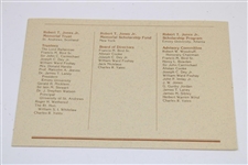 Robert Bobby Tyre Jones, Jr. Memorial Library Opening Card - Emory University