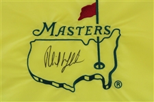 Phil Mickelson Signed Undated Masters Embroidered Flag -Framed JSA ALOA