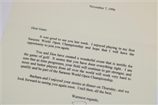 Jack Nicklaus Signed November 7, 1996 Letter to Gene Sarazen on 'Jack Nicklaus' Letterhead JSA #Q49478