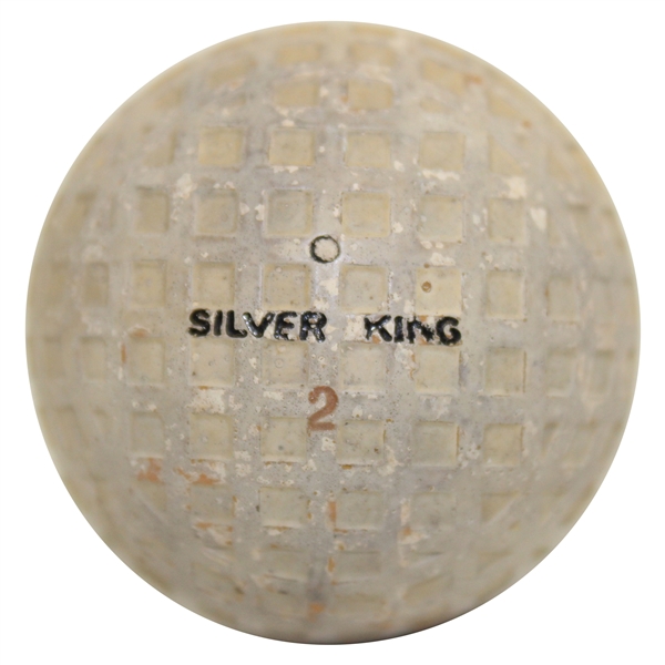Circa 1920s Spalding Silver King Mesh Pattern Golf Ball