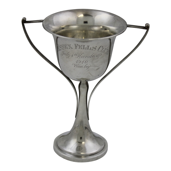 1910 Essex Fells Club Sterling Silver Two Handle July 4th Handicap Golf Trophy