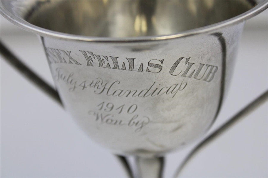 1910 Essex Fells Club Sterling Silver Two Handle July 4th Handicap Golf Trophy