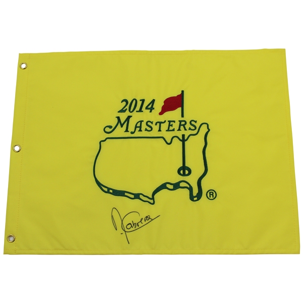 Angel Cabrera Signed 2014 Masters Embroidered Flag JSA ALOA