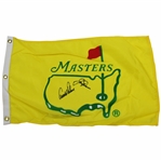 Arnold Palmer & Jack Nicklaus Signed 1995 Masters Yellow Screen Flag JSA ALOA