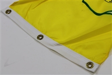 Arnold Palmer & Jack Nicklaus Signed 1995 Masters Yellow Screen Flag JSA ALOA