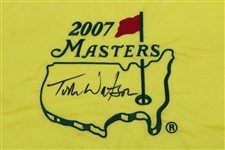 Tom Watson Signed 2007 Masters Embroidered Flag JSA ALOA