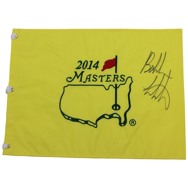 Bubba Watson Signed 2014 Masters Embroidered Flag JSA ALOA