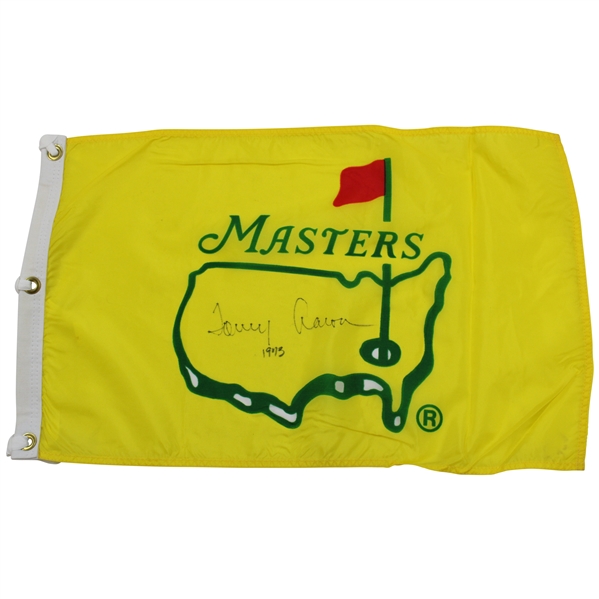 Tommy Aaron Signed 1995 Masters Flag with 1973 JSA ALOA