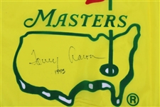 Tommy Aaron Signed 1995 Masters Flag with '1973' JSA ALOA
