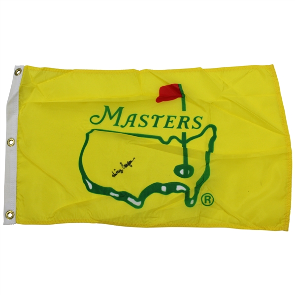 Billy Casper Signed 1995 Masters Yellow Screen Flag JSA ALOA