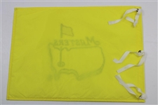 Larry Mize Signed 1997 Masters Fully Embroidered Flag with '1987' JSA ALOA