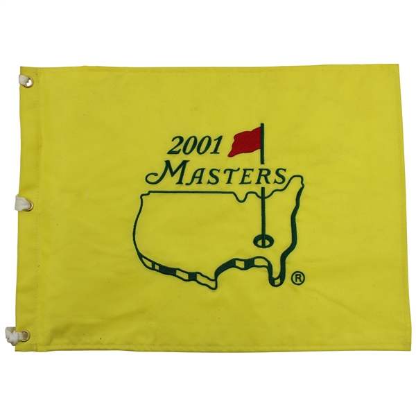 2001 Masters Tournament Embroidered Flag - Tiger Woods Winner