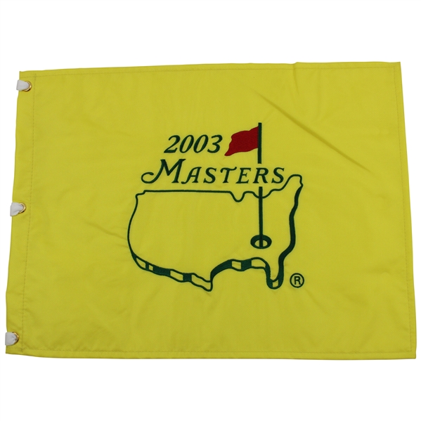 2003 Masters Tournament Embroidered Flag - Mike Weir Winner