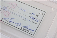 Sam Snead Signed 1/12/1987 Personal Check to Exxon PSA/DNA 83511556 GEM MT 10