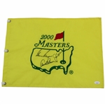 Palmer, Nicklaus, & Player Big 3 Signed 2000 Masters Embroidered Flag JSA #B22660
