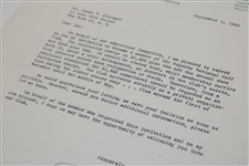 Bobby Jones Signed 1960 Augusta National Invitation to Past USGA President Isaac Grainger JSA ALOA