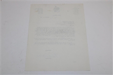 Bobby Jones Signed 1960 Augusta National Invitation to Past USGA President Isaac Grainger JSA ALOA