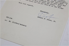 Bobby Jones Signed 1960 Letter to Isaac Grainger - Accepting Inv. to Join Augusta National JSA ALOA