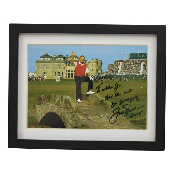 Jack Nicklaus Signed & Personalized Farewell to St. Andrews Photo to Ike Grainger JSA ALOA