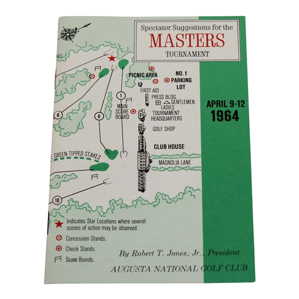 1964 Masters Tournament Spectator Guide - Arnies Final Masters Win