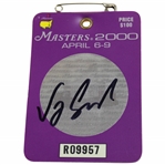 Vijay Singh Signed 2000 Masters Tournament SERIES Badge #R09957 JSA ALOA