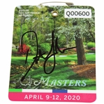 Dustin Johnson Signed 2020 Masters Tournament SERIES Badge #Q00600 JSA ALOA