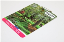 Dustin Johnson Signed 2020 Masters Tournament SERIES Badge #Q00600 JSA ALOA