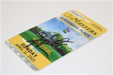 Hideki Matsuyama Signed 2021 Masters Berckman's Place Sunday Badge #H00477 JSA ALOA