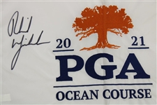 Phil Mickelson Signed 2021 PGA Championship Embroidered Flag - Rare JSA ALOA
