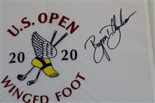 Bryson Dechambeau Signed 2020 US Open White Embroidered Flag JSA ALOA