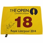 Rory McIlroy Signed 2014 OPEN at Royal Liverpool Yellow Screen Flag JSA ALOA