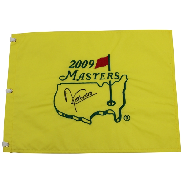 Angel Cabrera Signed 2009 Masters Embroidered Flag JSA ALOA