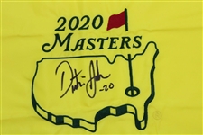 Dustin Johnson Signed 2020 Masters Embroidered Flag JSA ALOA