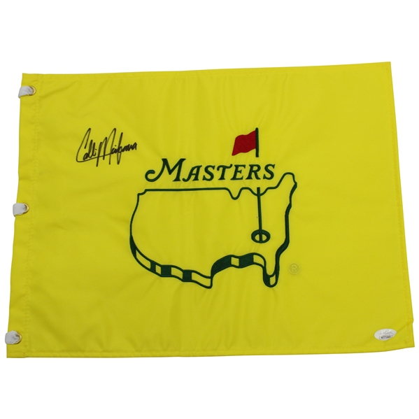 Collin Morikawa Signed Undated Masters Embroidered Flag JSA #WIT719681