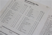 1997 Masters Tournament Saturday & Sunday Pairing Sheets - Tiger Woods Winner