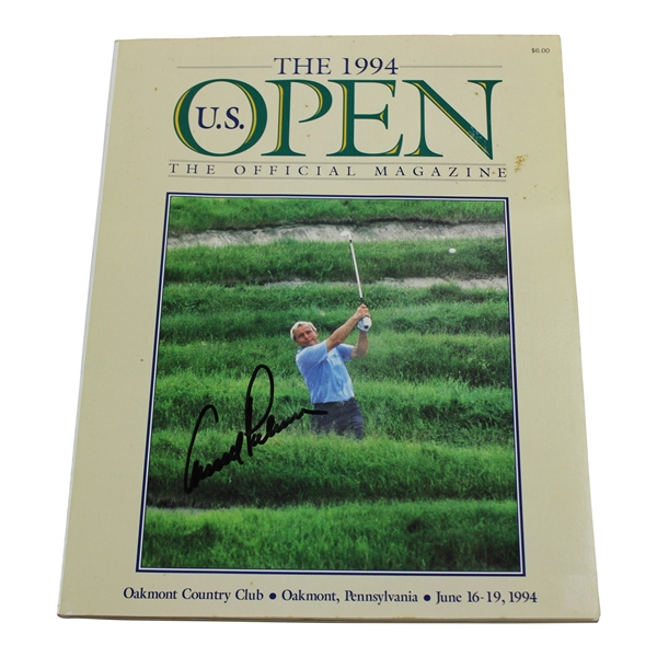 Arnold Palmer Signed 1994(Final) US Open at Oakmont CC Official Program JSA #II14383