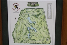 Seminole Golf Club 1999 George L. Coleman Invitational Aerial Map - Framed