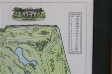 Seminole Golf Club 1999 George L. Coleman Invitational Aerial Map - Framed