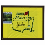 Trevor Immelman Signed 2008 Masters Flag w/Series Badge - Framed JSA ALOA