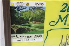 Trevor Immelman Signed 2008 Masters Flag w/Series Badge - Framed JSA ALOA