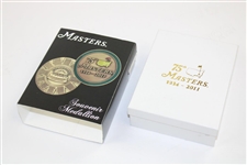 Augusta National Masters 75th Anniversary Souvenir Medallion on Stand in Box