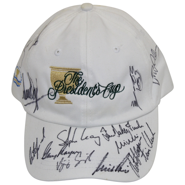 2007 The Presidents Cup Hat Signed by Team & Captain Gary Player JSA ALOA