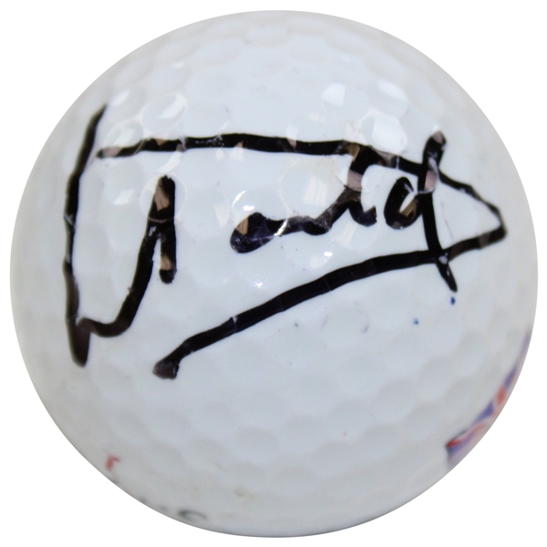 Luke Donald Personal Used British Flag Logo Golf Ball