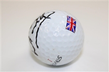 Luke Donald Personal Used British Flag Logo Golf Ball