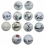 Dozen (12) Signed PGA Tour Stars Logo Golf Ball - Events They Won JSA ALOA