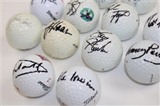 Dozen (12) Signed PGA Tour Stars Logo Golf Ball - Events They Won JSA ALOA
